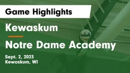 Kewaskum  vs Notre Dame Academy Game Highlights - Sept. 2, 2023