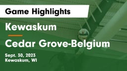 Kewaskum  vs Cedar Grove-Belgium  Game Highlights - Sept. 30, 2023