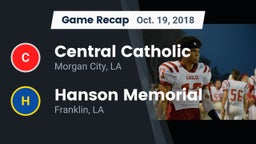 Recap: Central Catholic  vs. Hanson Memorial  2018