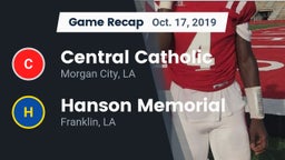 Recap: Central Catholic  vs. Hanson Memorial  2019