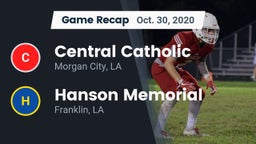 Recap: Central Catholic  vs. Hanson Memorial  2020
