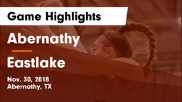 Abernathy  vs Eastlake  Game Highlights - Nov. 30, 2018