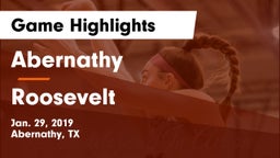 Abernathy  vs Roosevelt  Game Highlights - Jan. 29, 2019