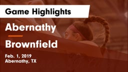 Abernathy  vs Brownfield  Game Highlights - Feb. 1, 2019