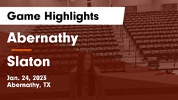 Abernathy  vs Slaton  Game Highlights - Jan. 24, 2023