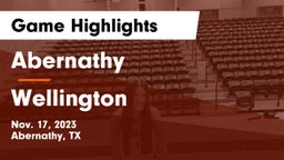 Abernathy  vs Wellington  Game Highlights - Nov. 17, 2023