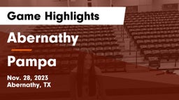 Abernathy  vs Pampa  Game Highlights - Nov. 28, 2023