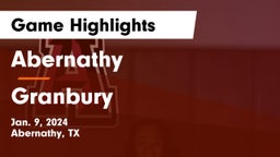 Abernathy  vs Granbury  Game Highlights - Jan. 9, 2024