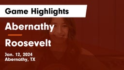 Abernathy  vs Roosevelt  Game Highlights - Jan. 12, 2024