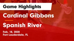 Cardinal Gibbons  vs Spanish River  Game Highlights - Feb. 18, 2020