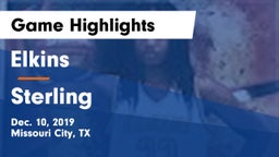 Elkins  vs Sterling  Game Highlights - Dec. 10, 2019