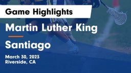 Martin Luther King  vs Santiago Game Highlights - March 30, 2023