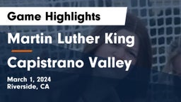 Martin Luther King  vs Capistrano Valley  Game Highlights - March 1, 2024