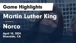 Martin Luther King  vs Norco  Game Highlights - April 10, 2024