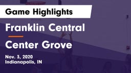 Franklin Central  vs Center Grove  Game Highlights - Nov. 3, 2020