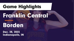 Franklin Central  vs Borden  Game Highlights - Dec. 28, 2023