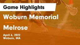 Woburn Memorial  vs Melrose  Game Highlights - April 6, 2022
