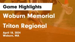Woburn Memorial  vs Triton Regional  Game Highlights - April 18, 2024