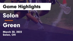 Solon  vs Green  Game Highlights - March 30, 2022
