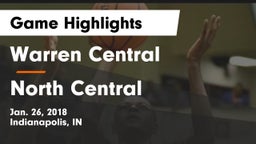 Warren Central  vs North Central  Game Highlights - Jan. 26, 2018