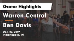 Warren Central  vs Ben Davis  Game Highlights - Dec. 20, 2019