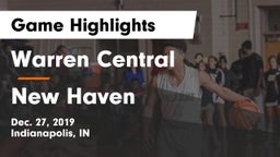 Warren Central  vs New Haven  Game Highlights - Dec. 27, 2019