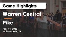 Warren Central  vs Pike  Game Highlights - Jan. 14, 2020