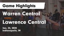 Warren Central  vs Lawrence Central  Game Highlights - Jan. 24, 2020