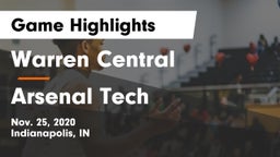 Warren Central  vs Arsenal Tech  Game Highlights - Nov. 25, 2020