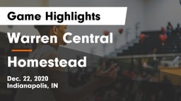 Warren Central  vs Homestead  Game Highlights - Dec. 22, 2020