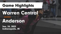 Warren Central  vs Anderson  Game Highlights - Jan. 24, 2023