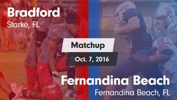 Matchup: Bradford  vs. Fernandina Beach  2016