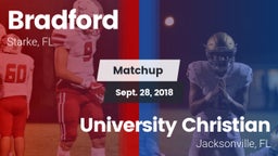 Matchup: Bradford  vs. University Christian  2018