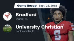 Recap: Bradford  vs. University Christian  2018