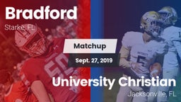 Matchup: Bradford  vs. University Christian  2019