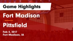 Fort Madison  vs Pittsfield Game Highlights - Feb 4, 2017