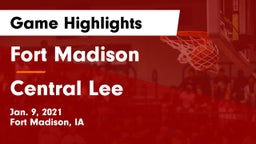 Fort Madison  vs Central Lee  Game Highlights - Jan. 9, 2021