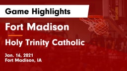 Fort Madison  vs Holy Trinity Catholic  Game Highlights - Jan. 16, 2021