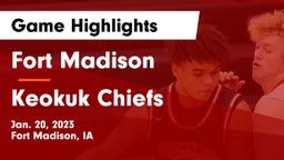 Fort Madison  vs Keokuk Chiefs Game Highlights - Jan. 20, 2023