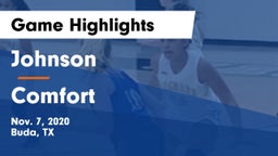 Johnson  vs Comfort  Game Highlights - Nov. 7, 2020