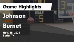 Johnson  vs Burnet  Game Highlights - Nov. 19, 2021
