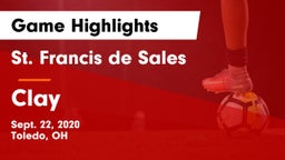 St. Francis de Sales  vs Clay  Game Highlights - Sept. 22, 2020