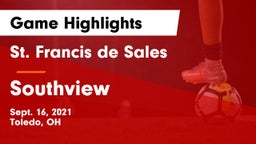 St. Francis de Sales  vs Southview  Game Highlights - Sept. 16, 2021