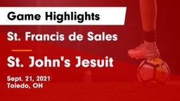 St. Francis de Sales  vs St. John's Jesuit  Game Highlights - Sept. 21, 2021