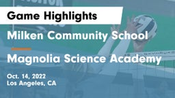 Milken Community School vs Magnolia Science Academy Game Highlights - Oct. 14, 2022