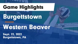 Burgettstown  vs Western Beaver Game Highlights - Sept. 22, 2022