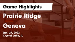 Prairie Ridge  vs Geneva  Game Highlights - Jan. 29, 2022