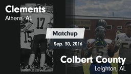 Matchup: Clements vs. Colbert County  2016