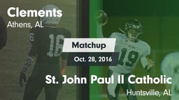 Matchup: Clements vs. St. John Paul II Catholic  2016