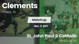 Matchup: Clements vs. St. John Paul II Catholic  2017